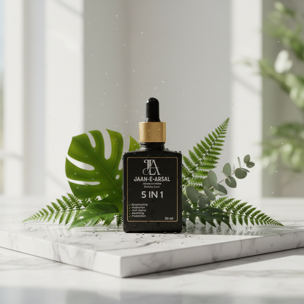 Serum on Marble with Botanicals